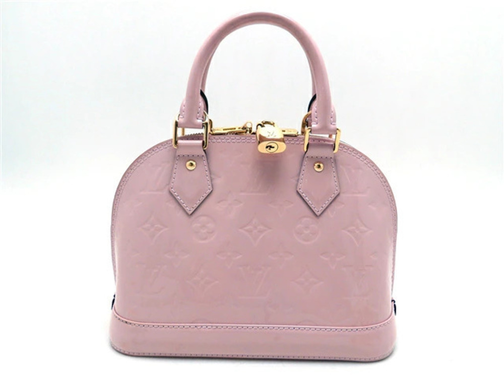 LOUIS VUITTON Alma Shoulder Bag Vernis Rose Pink Ballerine